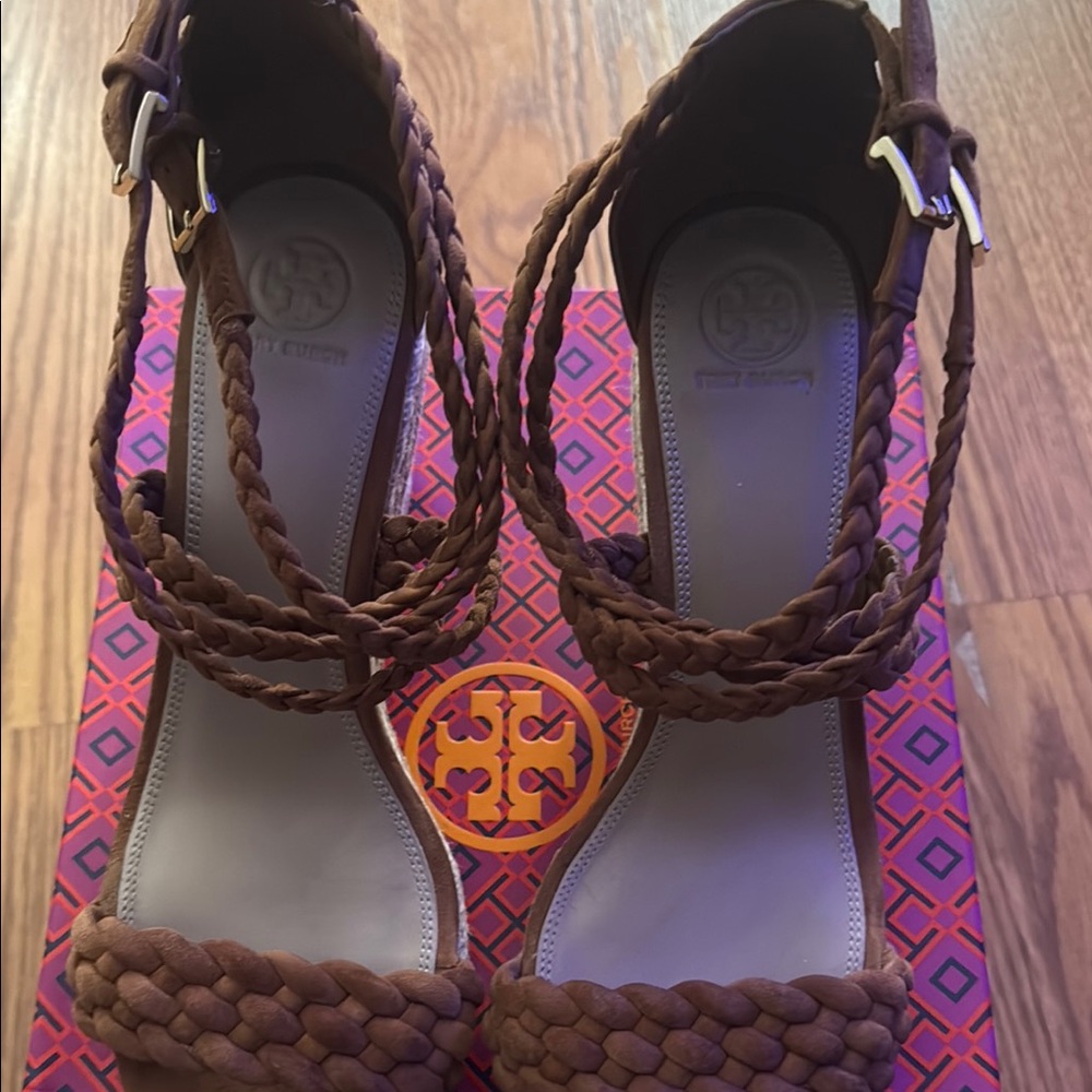 Tory Burch Brown Braided Women's Sandals